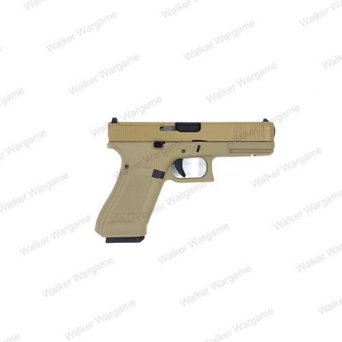 WE Tech Glock 17 Gen 5 MOS GBB Pistol With Red Dot RMR Scope TAN