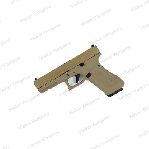 WE Tech Glock 17 Gen 5 MOS GBB Pistol With Red Dot RMR Scope TAN