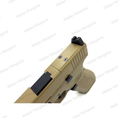 WE Tech Glock 17 Gen 5 MOS GBB Pistol With Red Dot RMR Scope TAN
