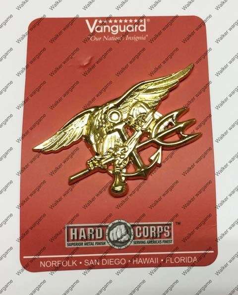 US Special Force Navy SEAL Regulation SEAL Trident Gold Colourd Badge Insignia - Metal