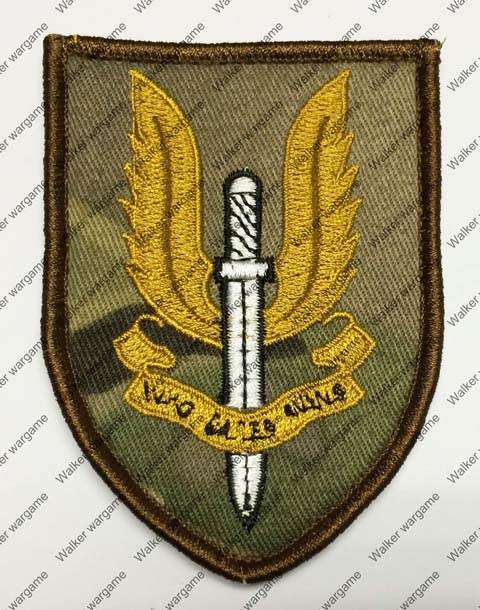 B1589 UK SAS Special Force Patch With Velcro - Multicam Colour