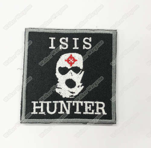 WG096 ISIS Hunter Chapter Morale Patch With Velcro - Black Colour