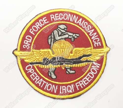 WG056 US Marine 3rd Force Recon Unit Patch With Velcro - Full Color