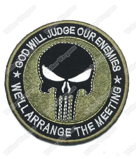 WG010 Punisher God Meeting Patch With Velcro - Full Colour