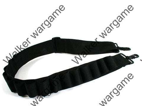 Two Point Shotgun Sling With 15 Rds Shells Black