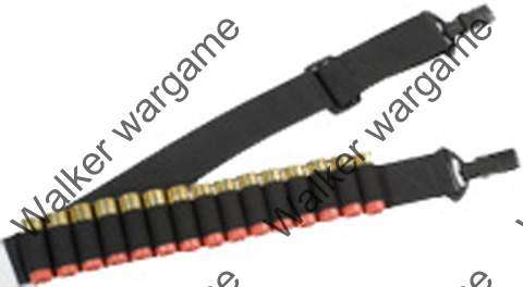 Two Point Shotgun Sling With 15 Rds Shells Black