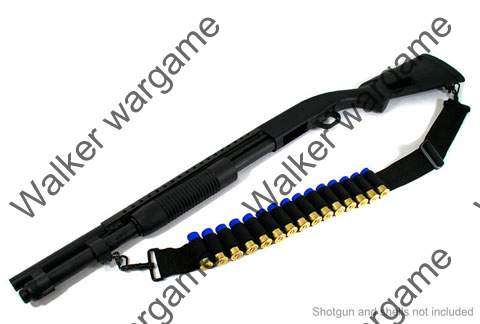 Two Point Shotgun Sling With 15 Rds Shells Black