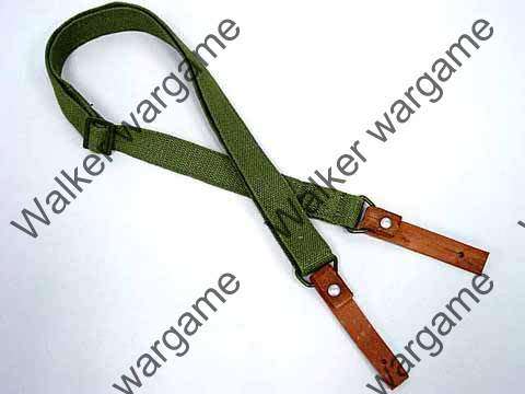 Original Leather Hook AK 2 Two Point Rifle Sling Belt - OD Green
