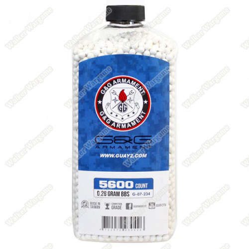 GandG 0.28G P.S.B.P. Perfect Spherical Seamless 6mm Airsoft BBs - 5600rds Bottle
