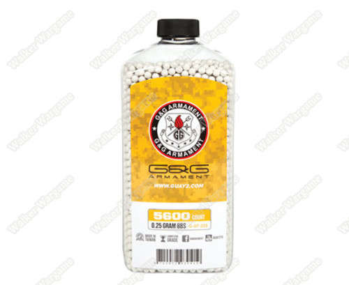 GandG 0.25G P.S.B.P. Perfect Spherical Seamless 6mm Airsoft BBs - 5600rds Bottle
