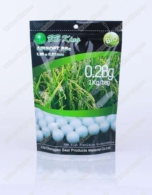 BB King 0.28g Biodegradable Airsoft 6mm BB 1KG Pack