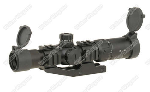 1.5-4x30 DMR Hunting Rifle Scope RGB Illuminated Mil-Dot Reticle Tactical Rifle Scope