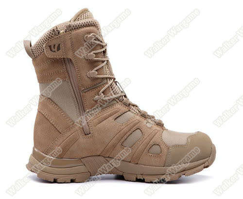 UniteWin Tactical Non-slip Combat Boots With Side Zip - Desert Tan UK9