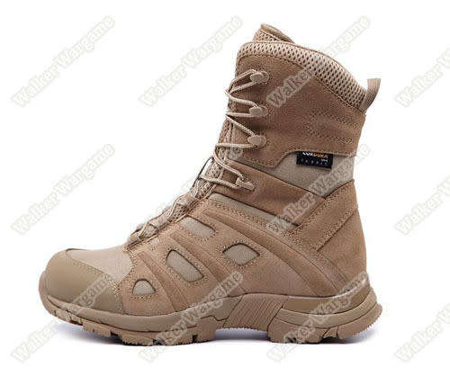 UniteWin Tactical Non-slip Combat Boots With Side Zip - Desert Tan UK9