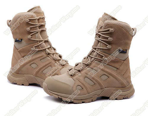 UniteWin Tactical Non-slip Combat Boots With Side Zip - Desert Tan UK9
