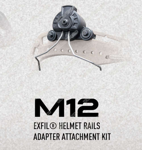 M12 MK Helmet (Team Wendy Helmet) Rails Adapter Attachment Kit for Earmuff