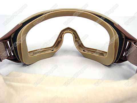 Tactical X500 Wind Dust Goggle Glasses With 3 Lens - Desert Tan