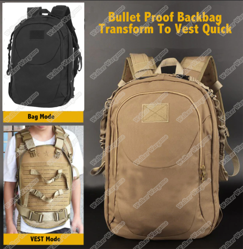 WST Vest BackPack Quick Action From Bag To Vest - Black
