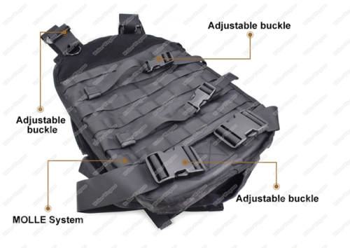WST Vest BackPack Quick Action From Bag To Vest - Black