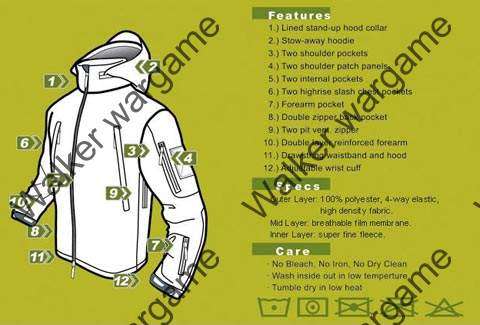 US Special Forces Soft Shell Combat Jacket Multicam Size XL