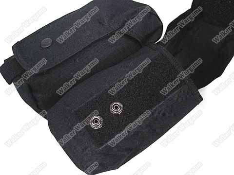 Tactical Double AK 7.62 Molle Magazine Pouch - SWAT Black