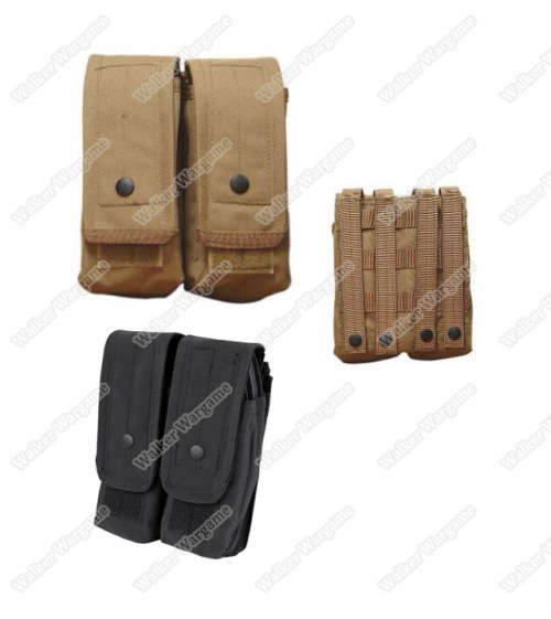 Tactical Double AK 7.62 Molle Magazine Pouch - SWAT Black