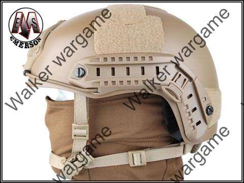 Fast Jump Helmet with NVG Mount & Side Rail -  US Marine Desert Tan