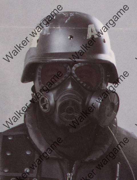 Nuclear War Gas Mask Style Potective Face Mask w/ Fan - SWAT Black