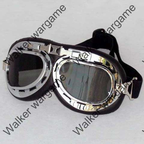 RARE German Military WW II Style Motocycle Goggles (Harley Davidson Style) - Smoke Lens