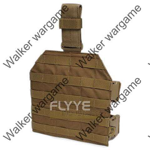 Flyye Drop Leg MOLLE Panel - Coyote Brown (Can Add Any Molle Pouch)