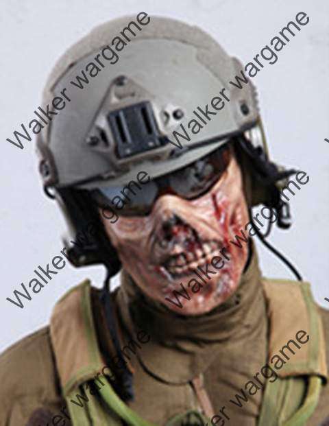 M05 Plastic Half Face Protector Mask - Zombie