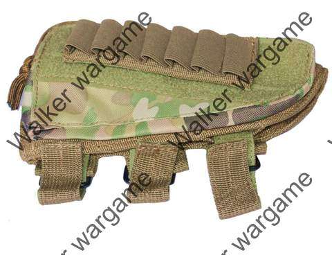 Tactical Shotgun Rifle Ammo Pouch Cheek Pad - Special Force Multi Camo