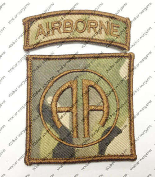 B180 US Army 82th Airborne Division Patch With Velcro - Multicam Colour
