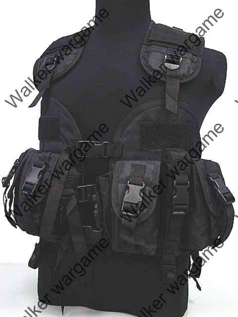 US Navy SEAL CQB Tactical LBV Modular Assault Vest - SWAT Black