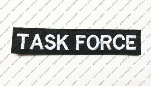 Q135 Special Force " Task Force " Name Tag Patch With Velcro - Black Colour