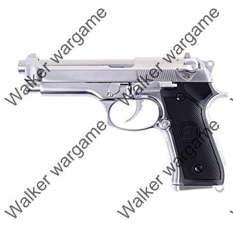 WE Beretta M9 Z88 Full Metal Green Gas Blow Back GBB Pistol New Version - Silver