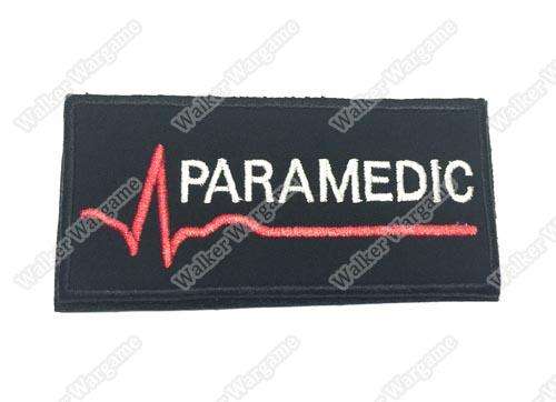 PB941 PVC Tactical Unit Para Medic Patch With Velcro - Black Colour