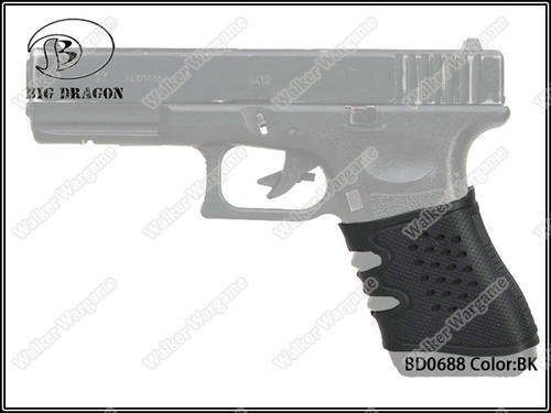 Tactical Glock Pistol Rubber Grip Sleeve for Glock 17 19 23 20 21 22 31 34 35 37 - Black