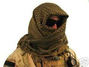 British SAS Shemagh TAN/Black Military Surplus