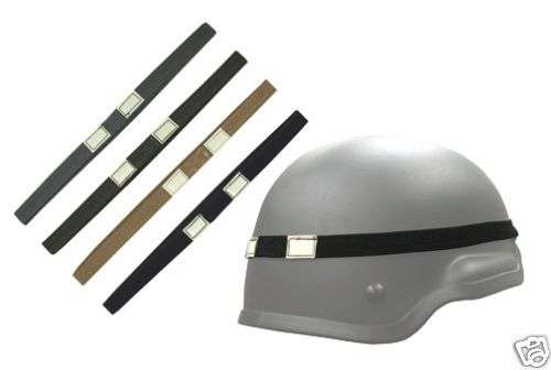 KEVLAR or MICH helmet band with two luminous tabs (cat eyes) - Coyote Tan