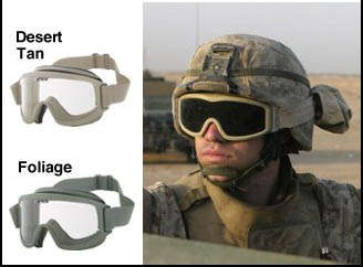 US AMRY ESS PROFILE NVG GOGGLES BALLISTIC -- Desert Tan