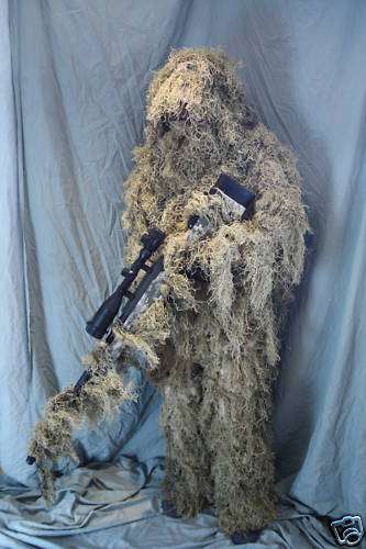 Sniper Ghillie Suit 3Piece Set --- Desert colour (Hunting, paintball, airsoft)