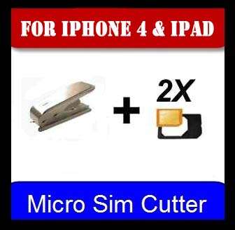 Cut your SIM card to Mrico Sim Card for IPHONE 4 and iPad (with free adapters back to normal SIM)