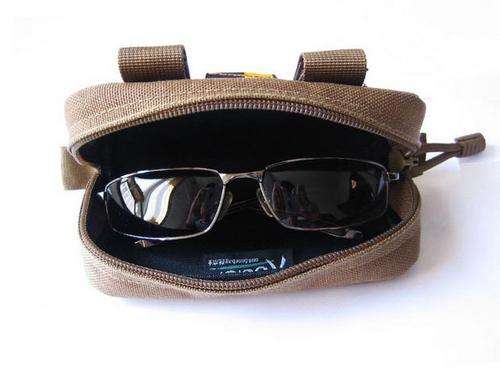 Molle Glasses Pouch -- 1000D Nylon Cordura Top Quality --- Coyote Tan