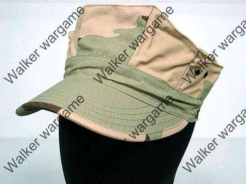 US Army Three Tan Desert Camo  --  GARRISON Style Patrol Cap