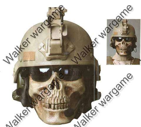 M02 Soldiers Skull Plastic Half Face Protector Mask -- Withered  Bone Colour