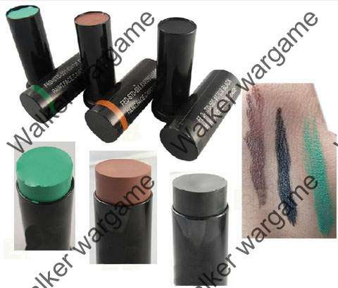 Army Camo Face Paint Compact Makeup 3 Colour Set (Green + Brown + Black)