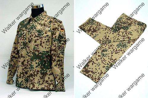 German Army Desert Flecktarn Camoflauge Uniform Set (jacket + pants) Size: Large