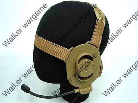 US Army  ELITE II type headset  for  Motorola Talkabout & Zartek -- Tan colour