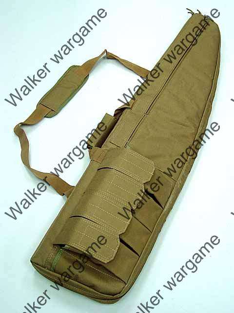 120cm * 28cm Tactical AEG Rifle Sniper Case Gun Bag with magzine pouch --- Coyote Tan